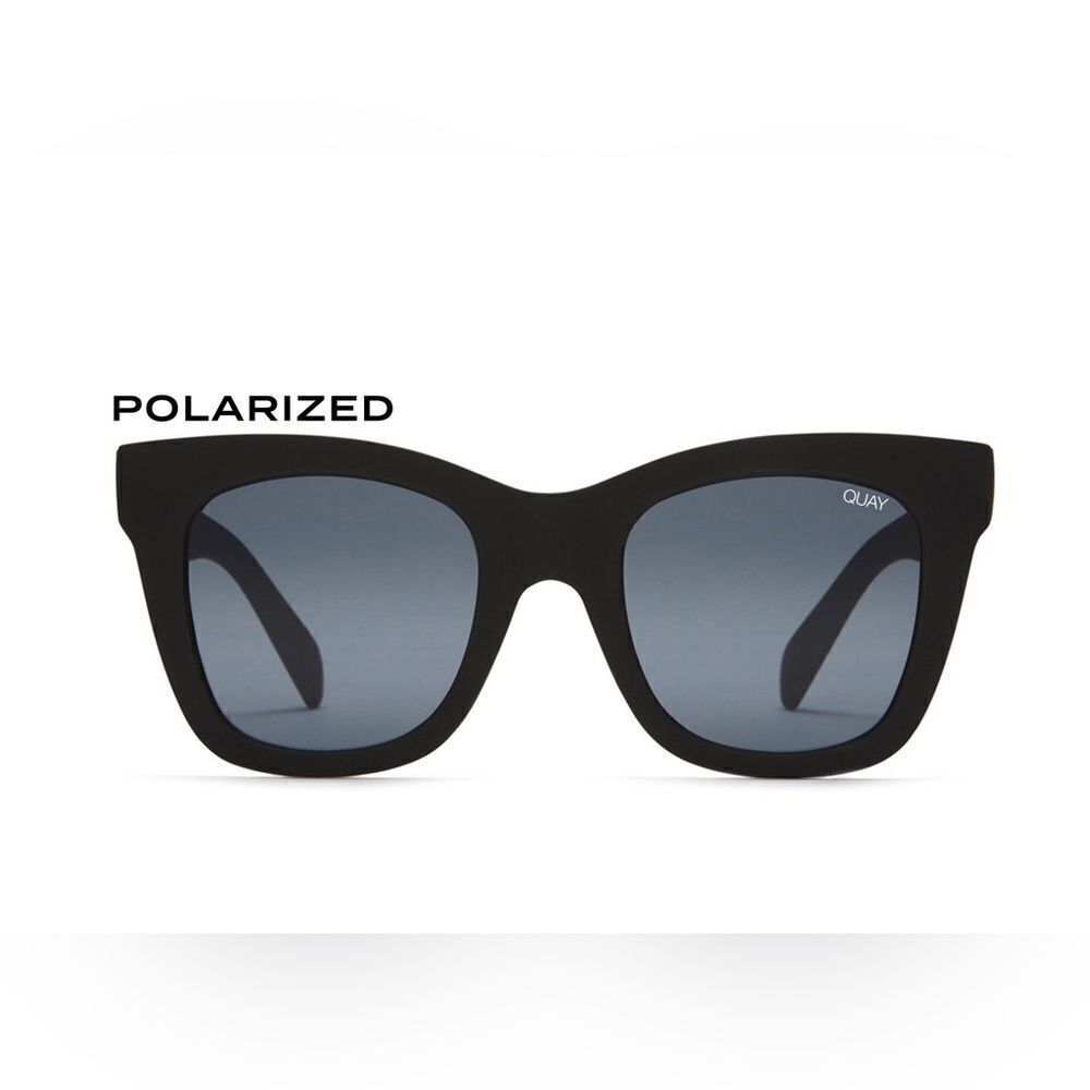 Quay AFTER HOURS Sunglasses Matte Black/Smoke Polarized 125